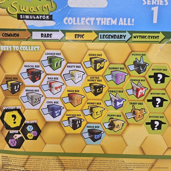 Roblox Bee Swarm Simulator Action Figure Brown Bear Mystery Bee Honeycomb Case - Picture 7 of 7